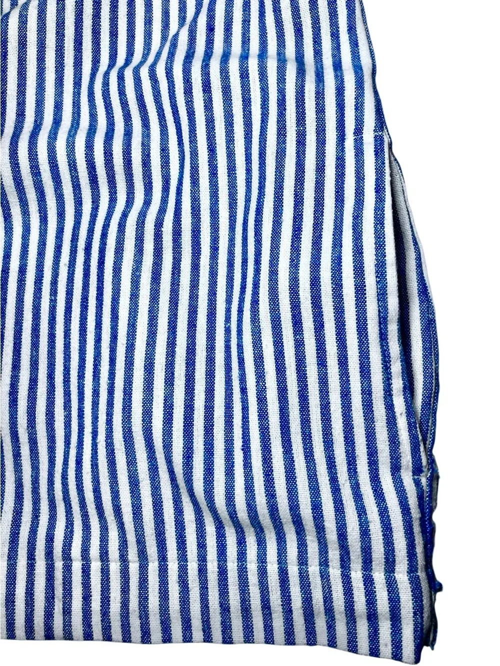 J Crew Striped Ruffled Strappy Top in Blue/White Womens 6